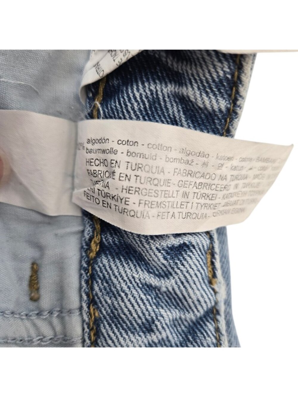 Zara Straight Leg High Rise Raw Hem Jeans Size 8 - Picture 7 of 7
